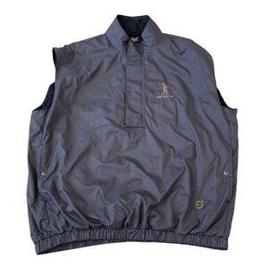 FootJoy DryJoys Golf Vest Men's Size XL Black Gray Houndstooth 2001 Scottie Logo